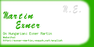 martin exner business card